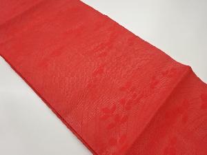  紗 萩に芝模様織出し名古屋帯